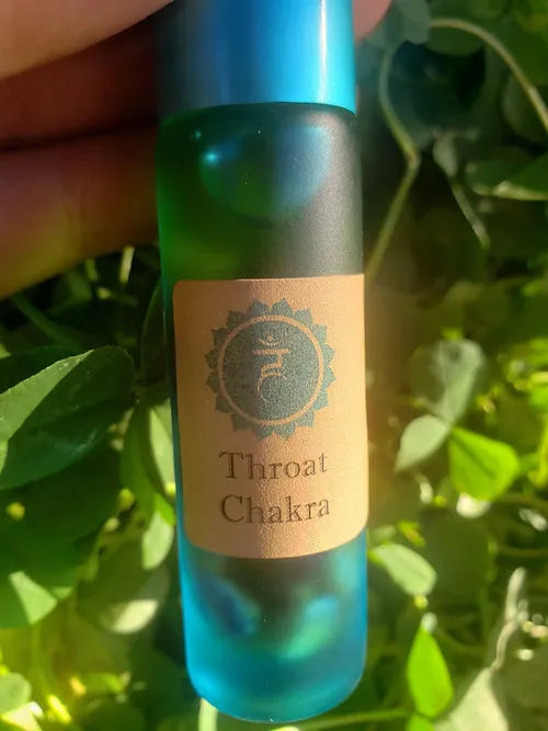 10ml Throat, Third Eye or Crown Chakra Crystal Essential Oil Roll Ons