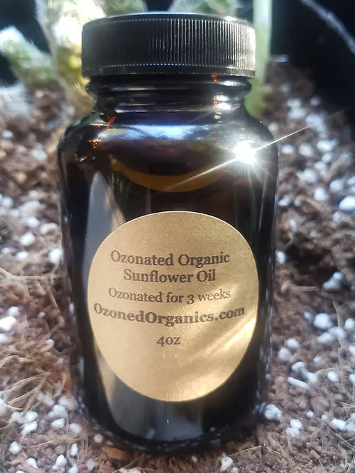 2oz & 4oz ozonated organic sunflower oil