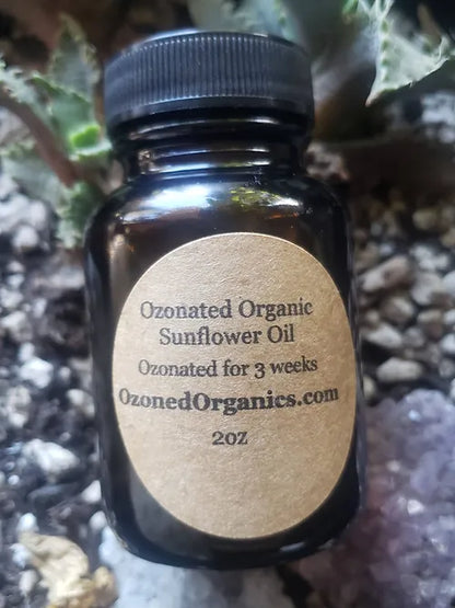 2oz & 4oz ozonated organic sunflower oil