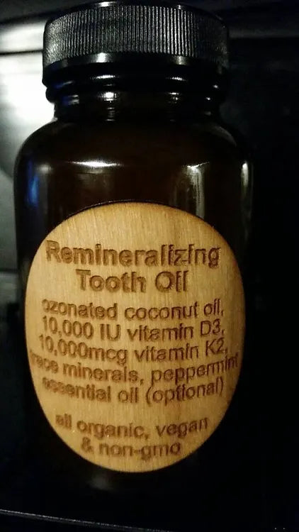 2oz & 4oz Remineralizing Tooth Oil Wooden Labels