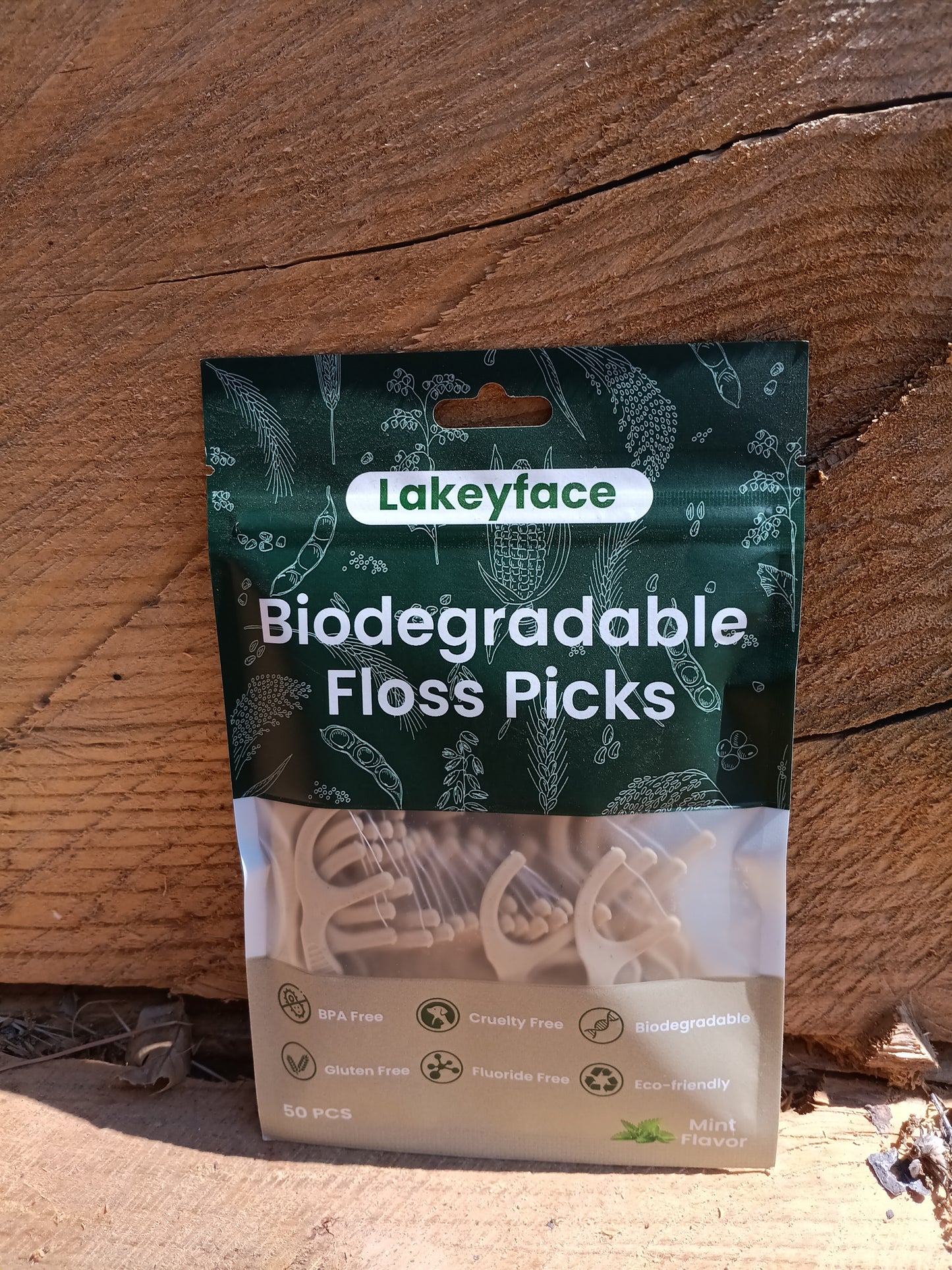 Biodegradable Mint Floss Picks