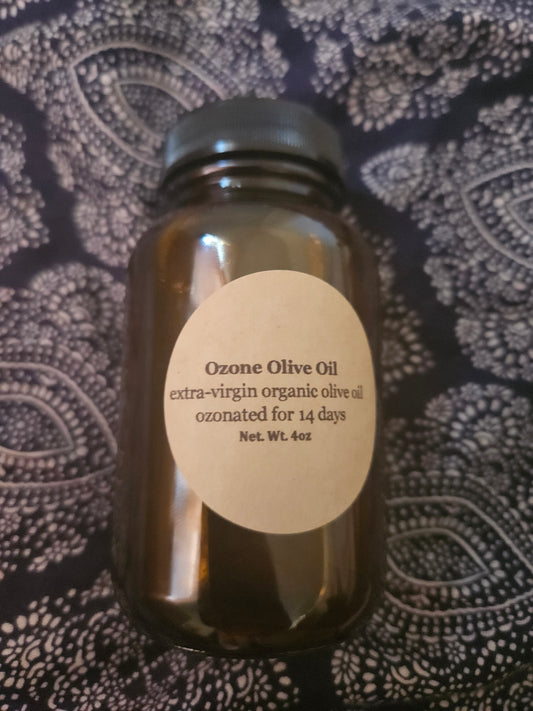 2oz & 4oz Ozonated Organic Extra-Virgin Olive Oil (ozonated for 14 days)