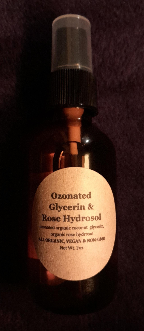 Organic Rose Hydrosol & Ozonated Coconut Glycerin Spray
